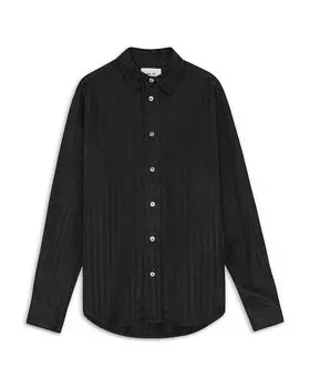 Рубашка с длинными рукавами и пуговицами спереди с принтом Colby NN07, черный