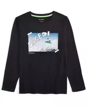 Рубашка с длинными рукавами и рисунком Little & Big Boys Epic Threads, черный