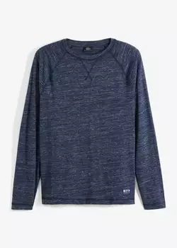 Рубашка с длинными рукавами и рукавами реглан Bpc Bonprix Collection, синий