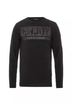 Рубашка с длинными рукавами и сложными аппликациями CIPO & BAXX, черный