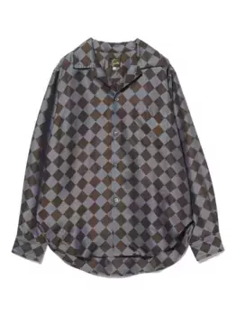 Рубашка с длинными рукавами и узором Needles, синий