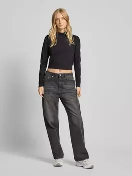 Рубашка с длинными рукавами и воротником-стойкой, модель «MILANO» Calvin Klein Jeans, черный