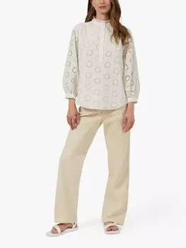 Рубашка с длинными рукавами и вырезами Great Plains Daisy, молочный