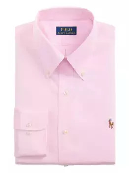 Рубашка с длинными рукавами и вышивкой POLO RALPH LAUREN, розовый