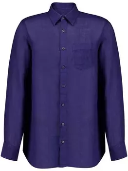 Рубашка с длинными рукавами и застежкой на пуговицы из 120% линолеума 120% Lino, фиолетовый