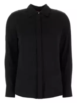 Рубашка с длинными рукавами и застежкой на пуговицы MAX MARA, черный