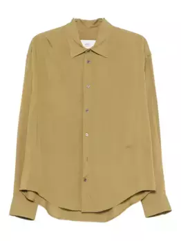 Рубашка с длинными рукавами и застежкой на пуговицы AMI Paris, зеленый