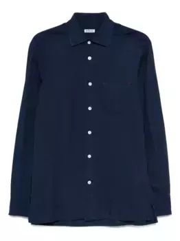 Рубашка с длинными рукавами и застежкой на пуговицы Kiton, синий