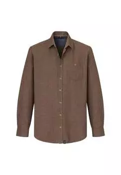 Рубашка с длинными рукавами из чистого хлопка. Paddock'S, коричневый