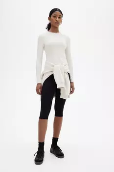 Рубашка с длинными рукавами из микрофибры. H&M, белый