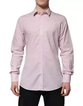 Рубашка с длинными рукавами из розового хлопка GOLD Dolce & Gabbana, Pink