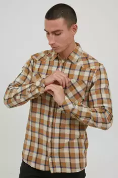 Рубашка с длинными рукавами из смесового материала "BLEND BHShirt", цвет Chipmunk