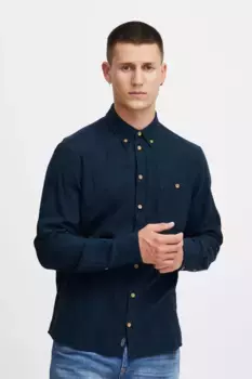 Рубашка с длинными рукавами из смесового материала "BLEND BHShirt", цвет Dress Blues