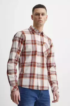 Рубашка с длинными рукавами из смесового материала "BLEND BHShirt", оранжевый
