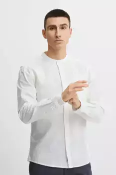 Рубашка с длинными рукавами из смесового материала "BLEND BHShirt", белый