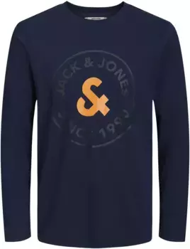 Рубашка с длинными рукавами Jack & Jones "JACAARON LS AND PANTS SET", синий