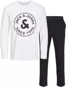 Рубашка с длинными рукавами Jack & Jones "JACAARON LS AND PANTS SET", белый