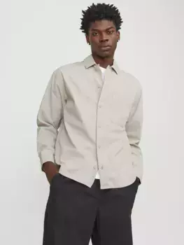 Рубашка с длинными рукавами Jack & Jones "JCOCOLLECTIVE ZAC OVERSHIRT LS SN", цвет Moonbeam