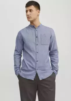 Рубашка с длинными рукавами Jack & Jones "JJEBAND MELANGE SHIRT LS SN", цвет Faded Denim
