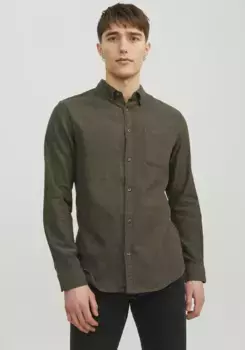 Рубашка с длинными рукавами Jack & Jones "JJECLASSIC MELANGE SHIRT LS SN", цвет Rosin