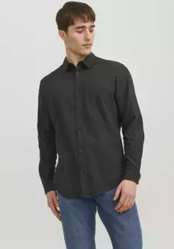 Рубашка с длинными рукавами Jack & Jones "JJEGINGHAM TWILL SHIRT L/S NOOS", цвет Forest Night