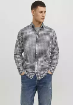 Рубашка с длинными рукавами Jack & Jones "JJEGINGHAM TWILL SHIRT L/S NOOS", цвет Cloud Dancer