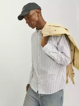 Рубашка с длинными рукавами Jack & Jones "JJEOXFORD SHIRT LS NOOS", цвет Crockery Stripes:Stripes