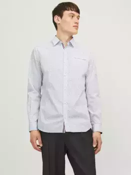 Рубашка с длинными рукавами Jack & Jones "JJEREMY DETAIL SHIRT LS NOOS", белый