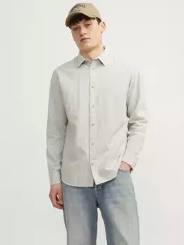 Рубашка с длинными рукавами Jack & Jones "JJESUMMER LINEN BLEND SHIRT LS SN", цвет Crockery