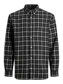 Рубашка с длинными рукавами Jack & Jones "JORCOZY FLANNEL CHECK SHIRT LS CH", черный