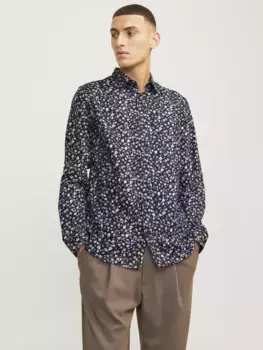 Рубашка с длинными рукавами Jack & Jones "JPRBLANORDIC PRINT SHIRT L/S SN", цвет Night Sky