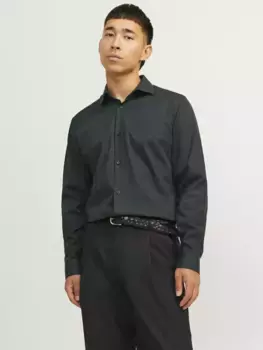Рубашка с длинными рукавами Jack & Jones "JPRBLAPARKER SHIRT L/S", цвет Darkest Spruce Fit:Slim Fit