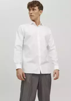 Рубашка с длинными рукавами Jack & Jones "JPRBLAPARKER SHIRT L/S", белый