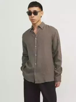 Рубашка с длинными рукавами Jack & Jones "JPRCCLAWRENCE LINEN SHIRT L/S SN", цвет Falcon