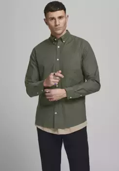 Рубашка с длинными рукавами Jack & Jones "OXFORD SHIRT", зеленый