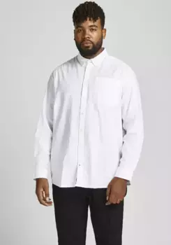 Рубашка с длинными рукавами Jack & Jones PlusSize "OXFORD SHIRT", белый