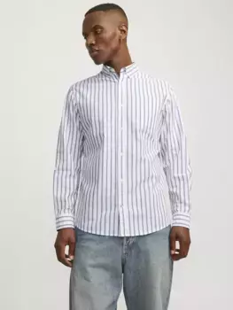 Рубашка с длинными рукавами Jack & Jones PlusSize "JJEOXFORD SHIRT L/S S21 NOOS PLS", синий