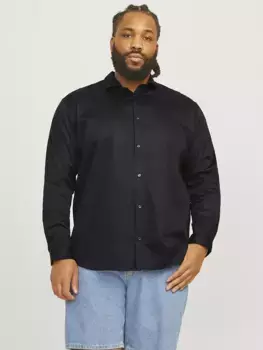 Рубашка с длинными рукавами Jack & Jones PlusSize "JJPRPARMA SHIRT L/S NOOS PLS", черный