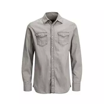 Рубашка с длинными рукавами Jack & Jones, серый
