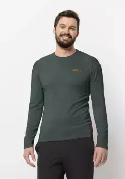 Рубашка с длинными рукавами Jack Wolfskin "INFINITE L/S M", цвет Black-Olive