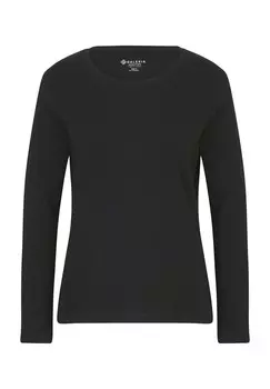 Рубашка с длинными рукавами Эйла, круглый вырез, женская Galeria, черный