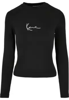 Рубашка с длинными рукавами Karl Kani " Karl Kani женская KW-LS012-001-01 SMALL SIGNATURE RIB LS BLACK", черный