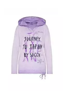 Рубашка с длинными рукавами коннитива с капюшоном Soccx, фиолетовый