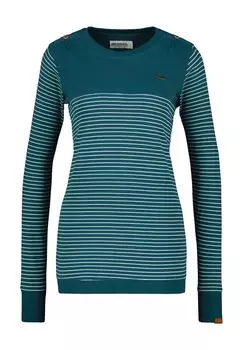 Рубашка с длинными рукавами LeonieAK Z, полоски, пуговицы, женская ALIFE AND KICKIN, цвет Tidal Teal