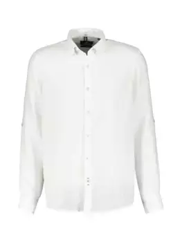 Рубашка с длинными рукавами LERROS "Повседневная мужская льняная рубашка LERROS, длинный рукав", белый