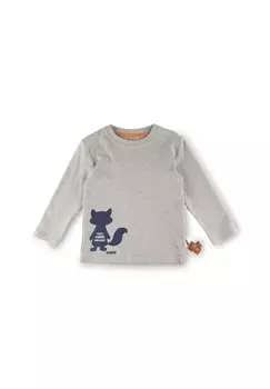 Рубашка с длинными рукавами «Лесное приключение», для детей Sigikid, светло-серый