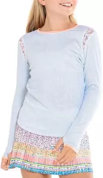 Рубашка с длинными рукавами Lucky In Love для девочек с цветочным принтом, белый