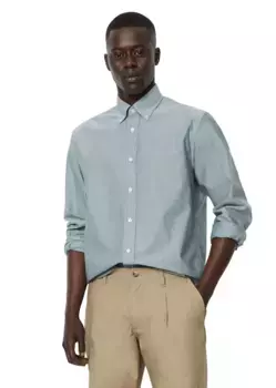 Рубашка с длинными рукавами Marc O'Polo "из органического хлопка", зеленый