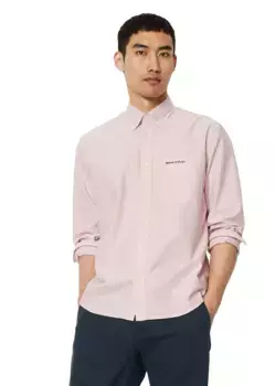 Рубашка с длинными рукавами Marc O'Polo, выполненная из качественного органического хлопка в полоску, красный