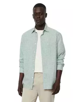 Рубашка с длинными рукавами Marc O'Polo "в клетку Виши", зеленый